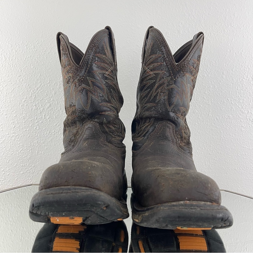 !SOLD! ARIAT Mens Brown Leather WorkHog Waterproof Western Cowboy Work Boots - Picture 8 of 14